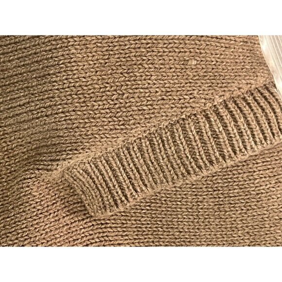 Karen Scott Womens Tan Zip-Up Cardigan Sweater Large Cotton Blend With Pockets & - Picture 15 of 16